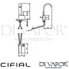 Cifial 32401M3 U Techno M3 Mono Basin Tap Dimensions